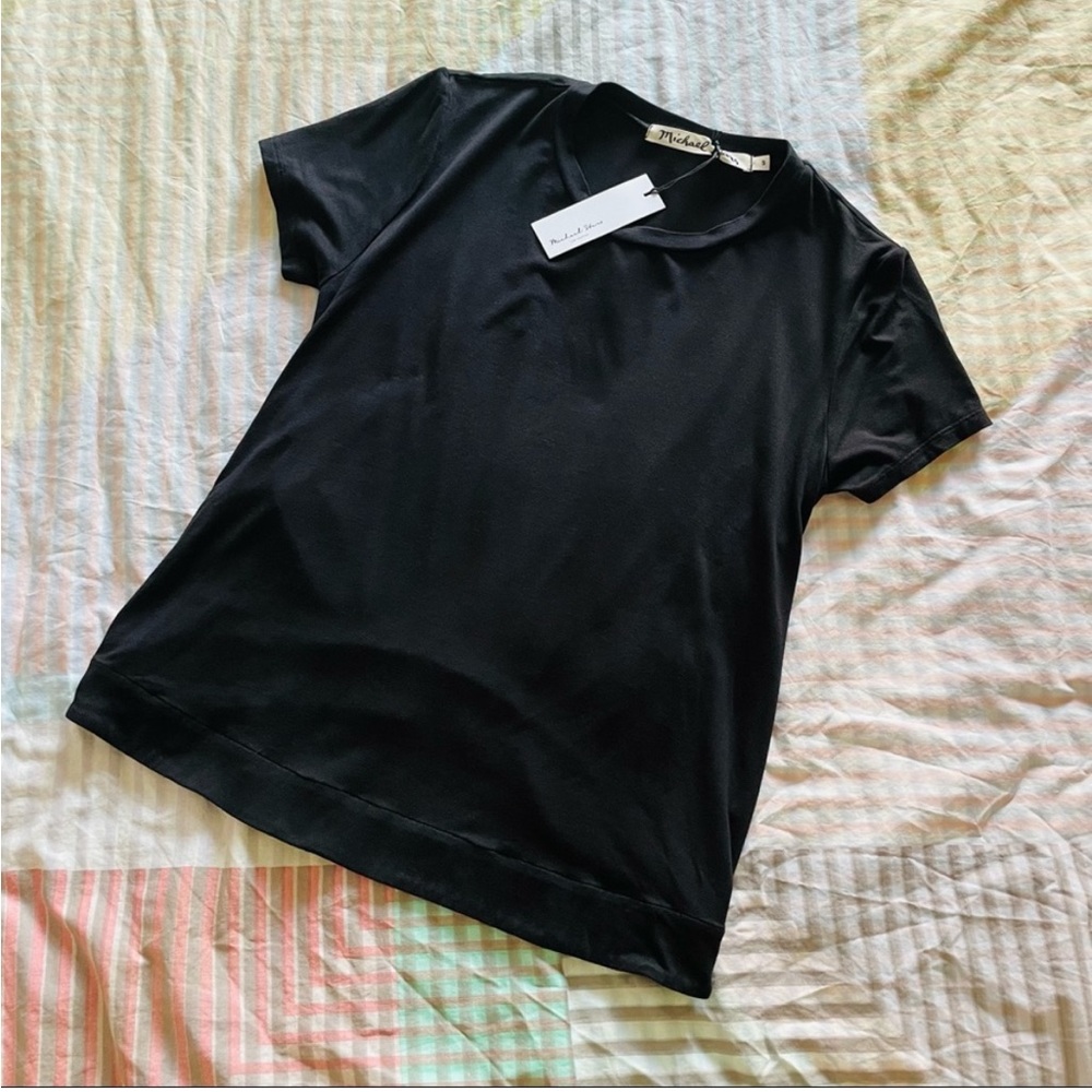 🇺🇸 MICHAEL STARS Drape Back T shirt Q28